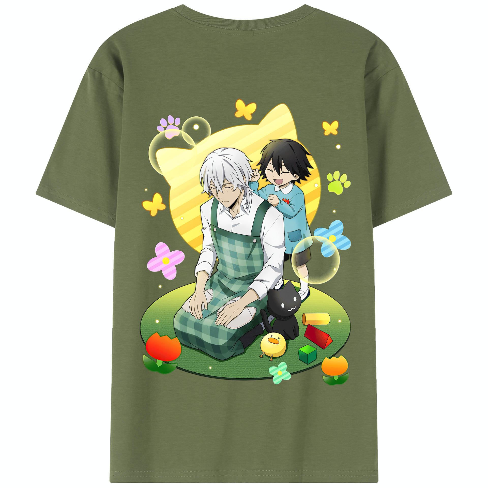 （画像用） 文豪ストレイドッグス Bungo Stray Dogs 綿100％半袖Tシャツ（背面プリント）